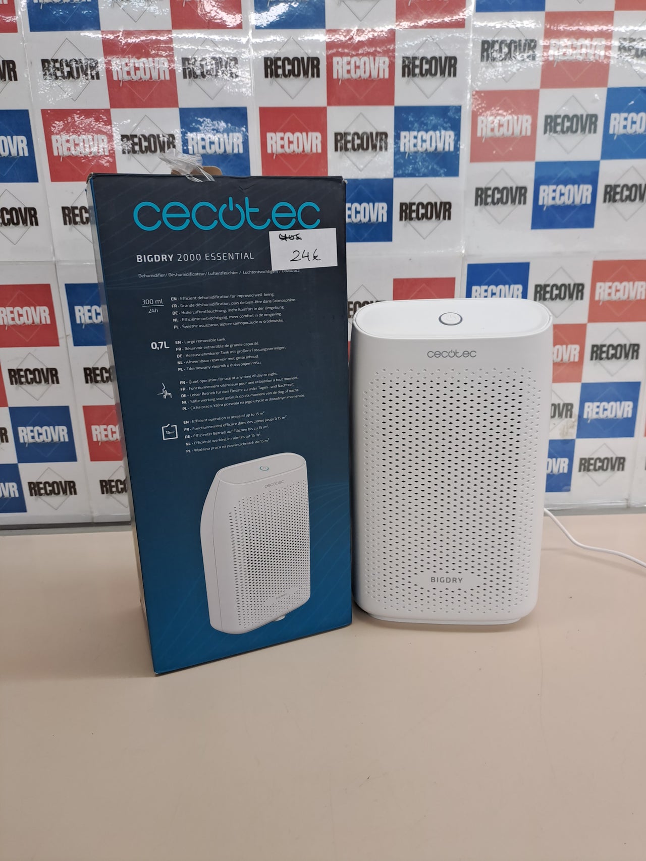 Deshumidificador doméstico para estancias de hasta 15 m².