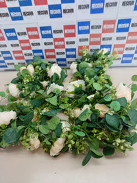 Guirnalda eucalipto artificial 26,2 ft con rosas - SOMYTING