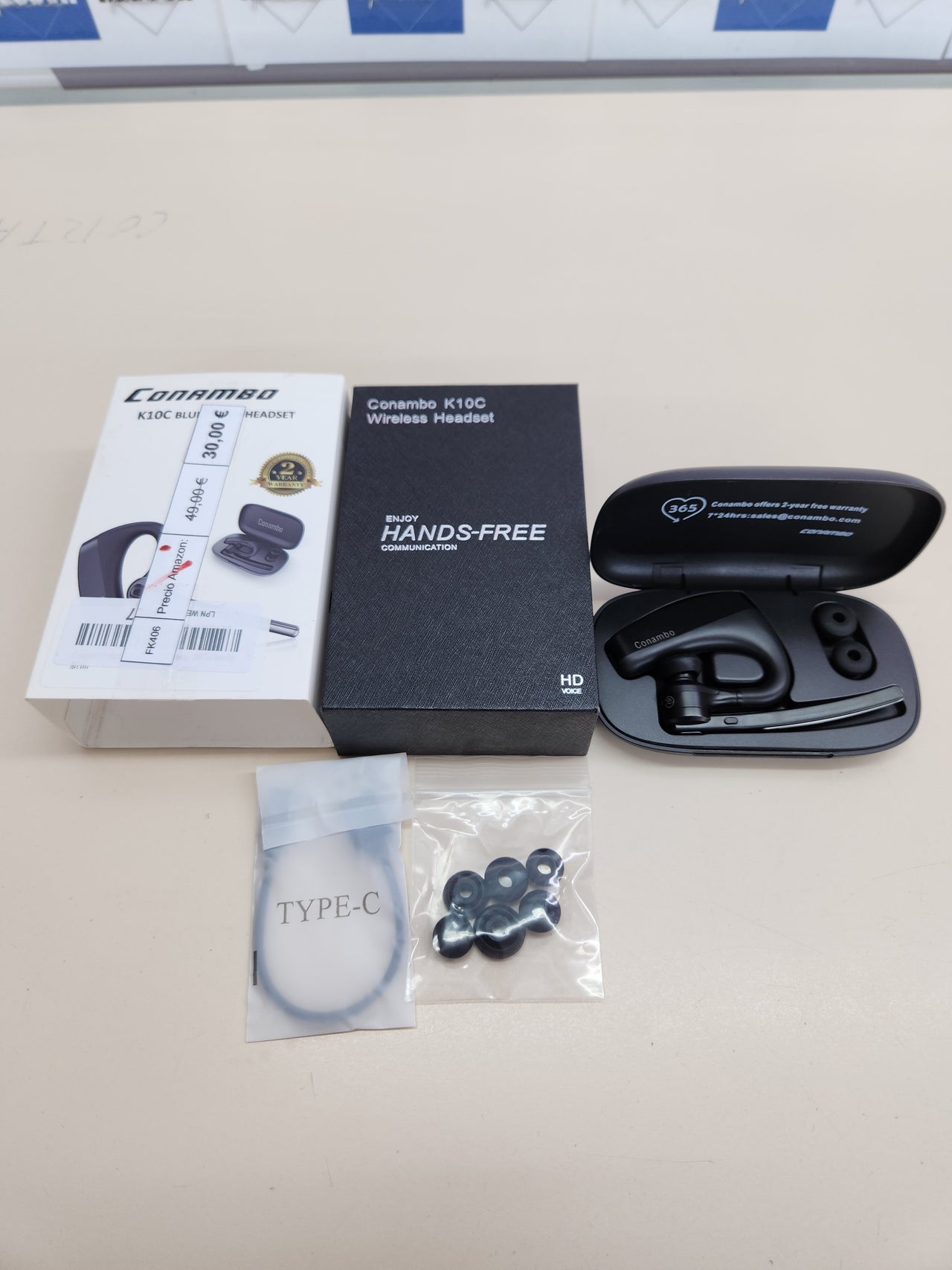 Auricular Bluetooth Conambo V5.2 ENC 16H Manos Libres