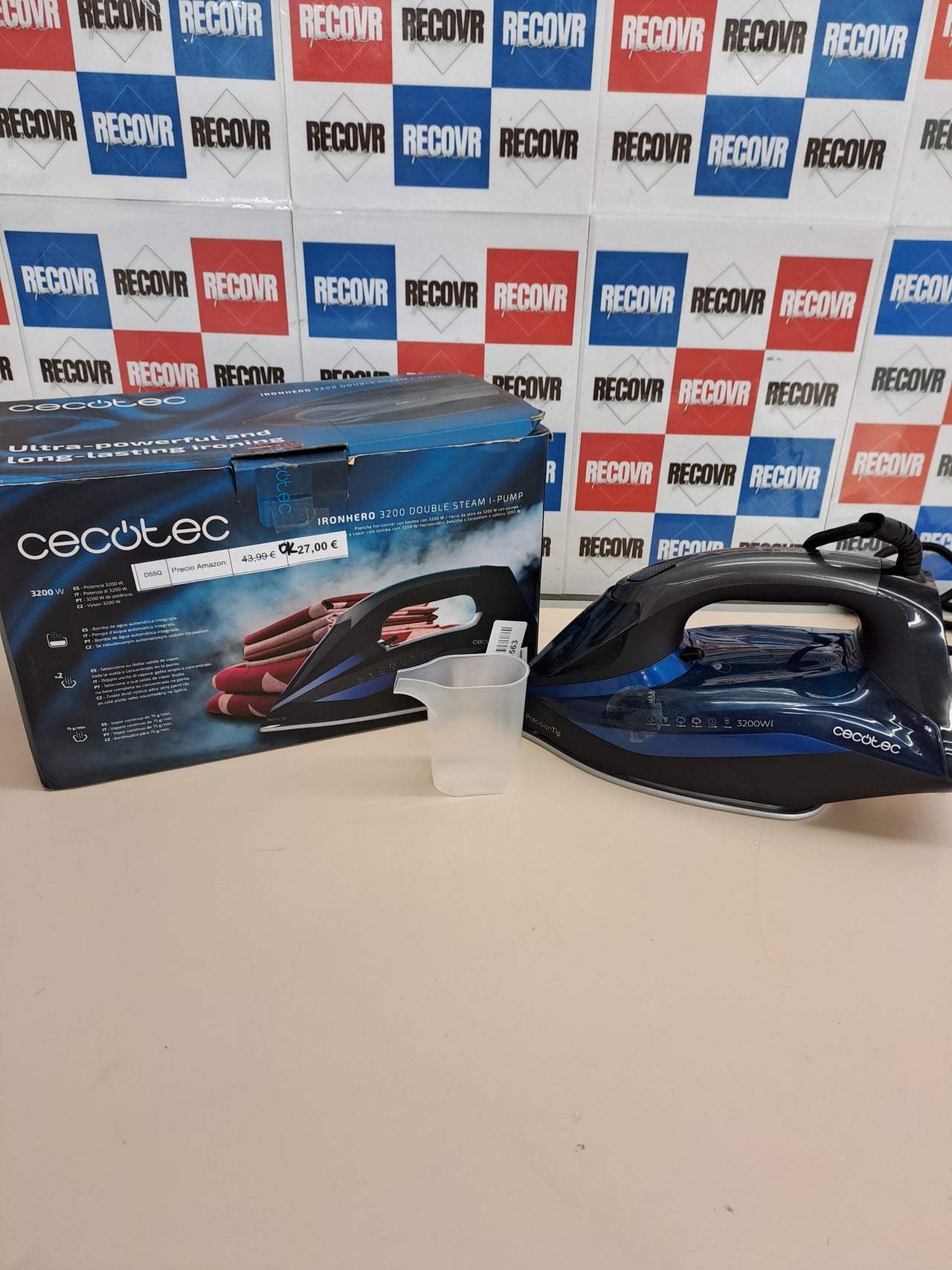 Plancha vapor 3200W doble vapor cerámica IronHero Cecotec