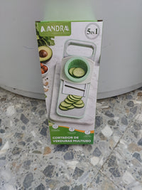 Cortador de Verduras Multiuso Andra 5 EN 1, resistente a la corroción, A-MVC009