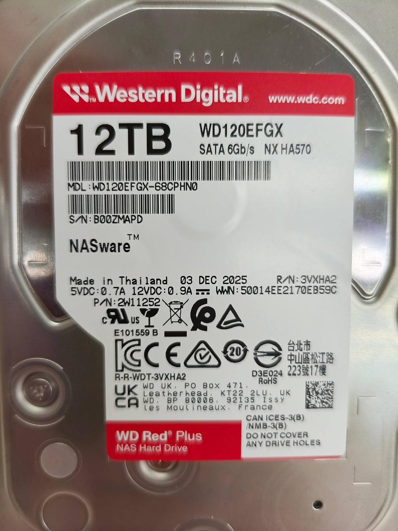 Disco duro WD Red Plus 12 TB para NAS