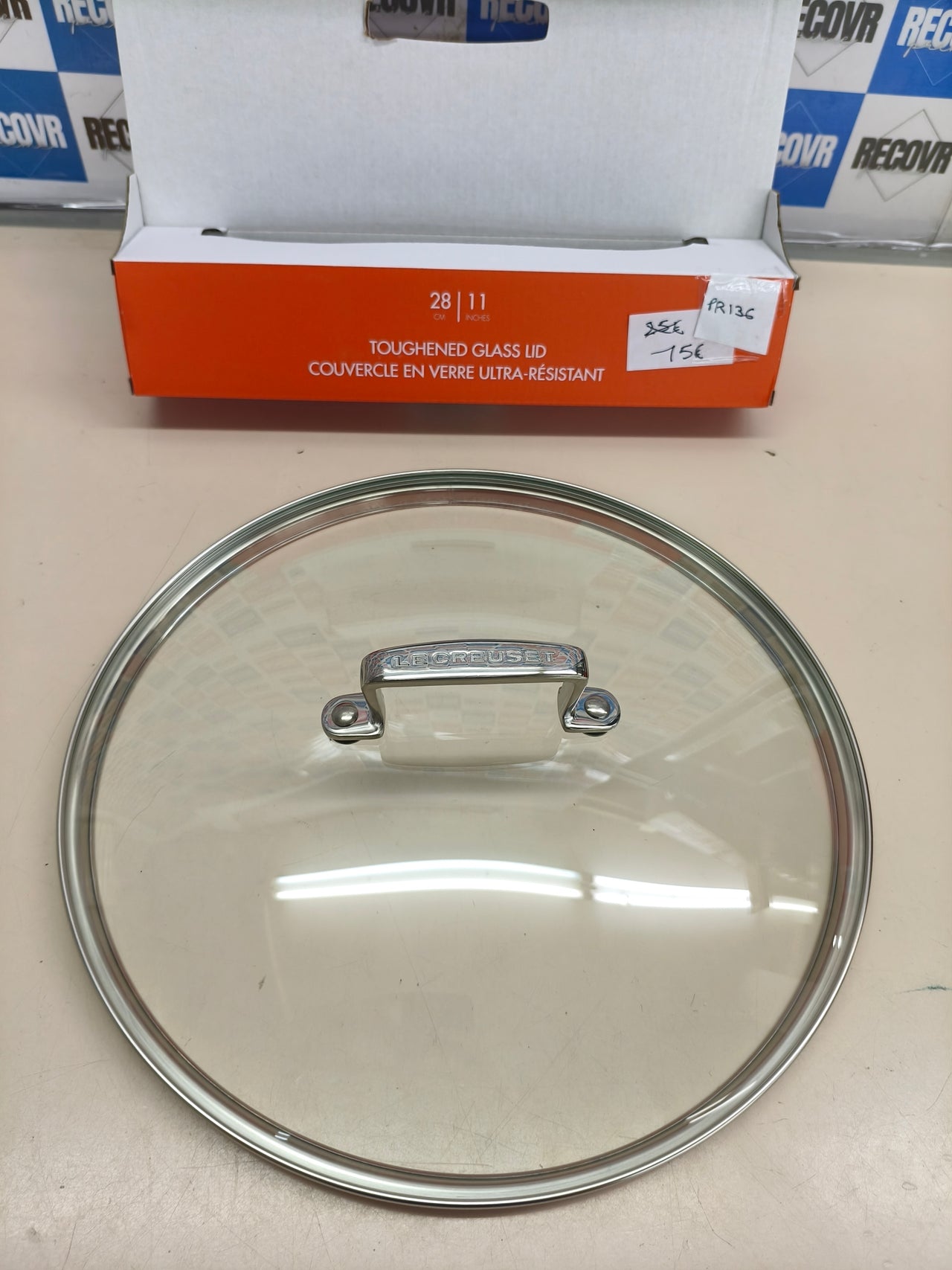 Tapa de Cristal de Aluminio Antiadherente, diámetro 28 cm