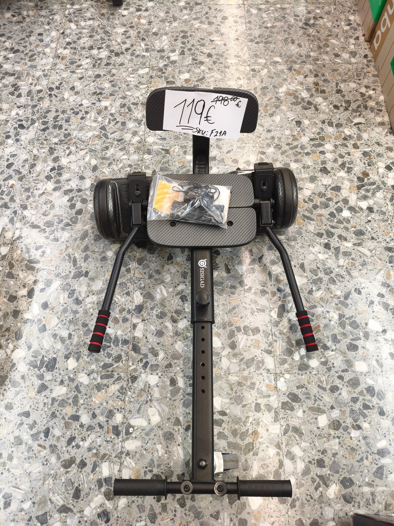 SISIGAD, hoverboard 6,5" con hoverkart, Bluetooth y LED