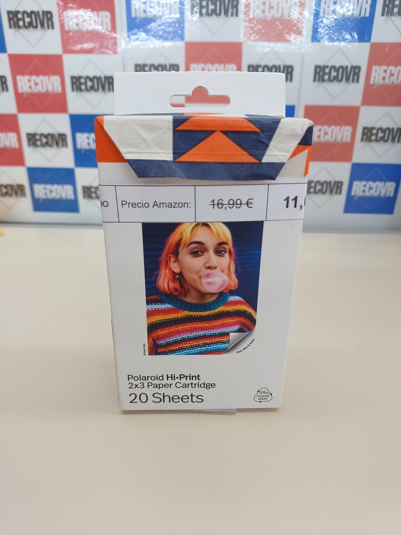 Cartucho de papel 2x3 20 hojas blanco Polaroid