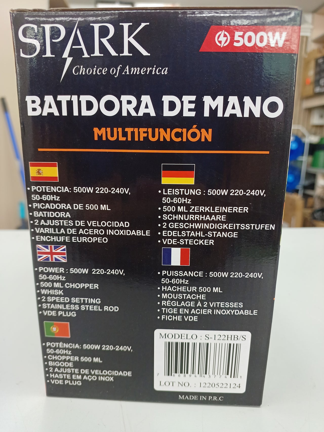 Batidora de Mano S-122HB/S