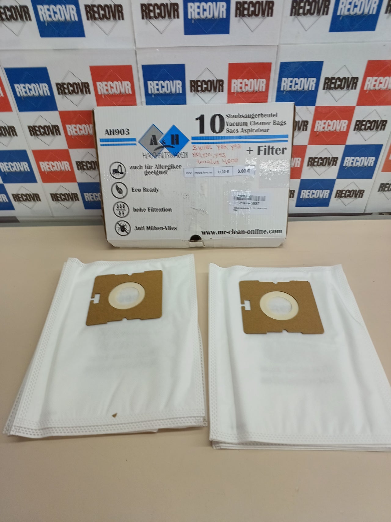 Bolsas aspirador universales Swirl 10 uds Menalux