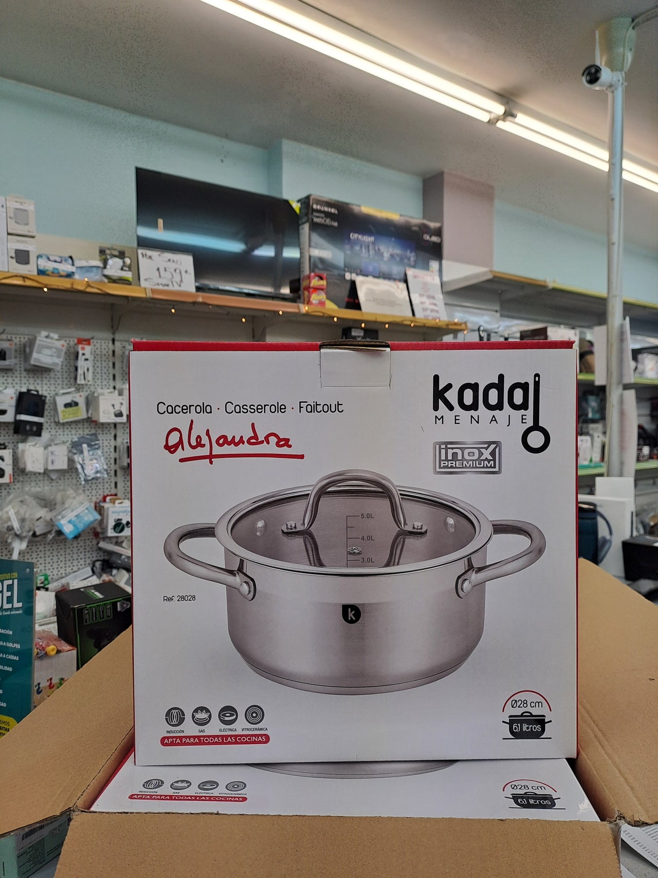 Cazuela inox 28cm Alejandra 6,10L