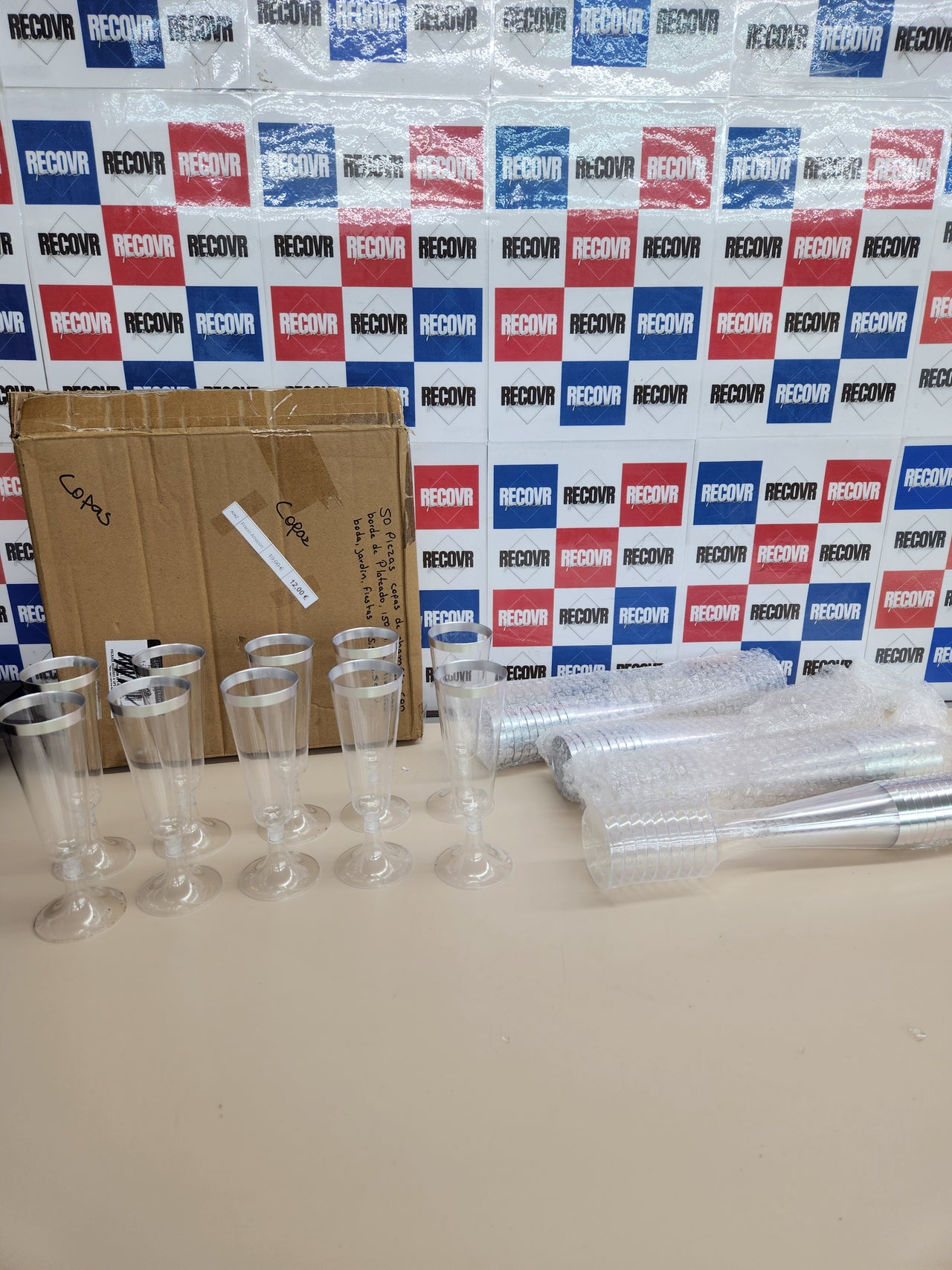 Copas champán plástico 150ml 50uds LATERN
