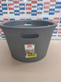 Cesto ropa 35L BPA gris 3 asas Tatay