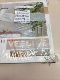 Suelo vinílico autoadhesivo efecto mármol beige VEELIKE 60x30 cm 12 piezas