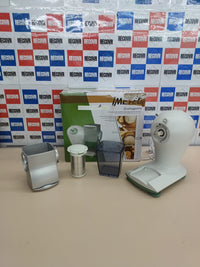 Rallador Eléctrico, 150 w. Rodillo Acero Inoxidable, Tolva Aluminio, Recipiente Extraíble Tapa Frescura, Sistema Seguridad, Imetec Grattugissima,