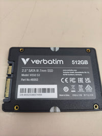 SSD Verbatim Vi550 S3 512GB SATA III 7mm