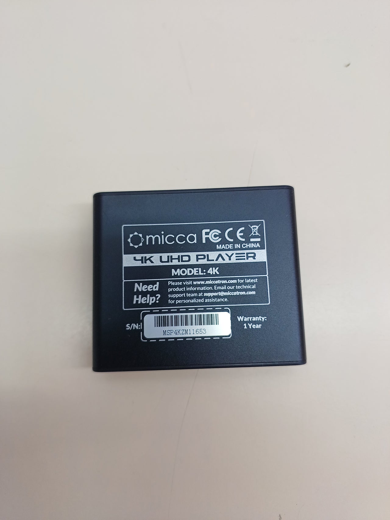 Reproductor Multimedia Micca 4K USB/MicroSD