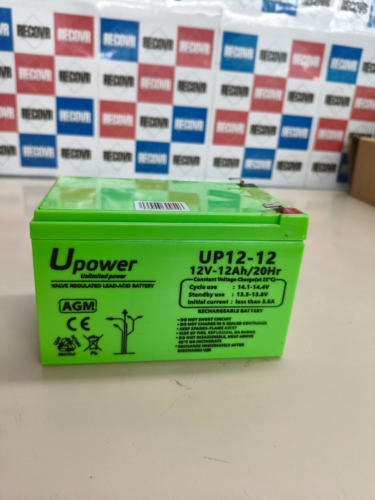Batería AGM sellada recargable 12V 12Ah VRLA