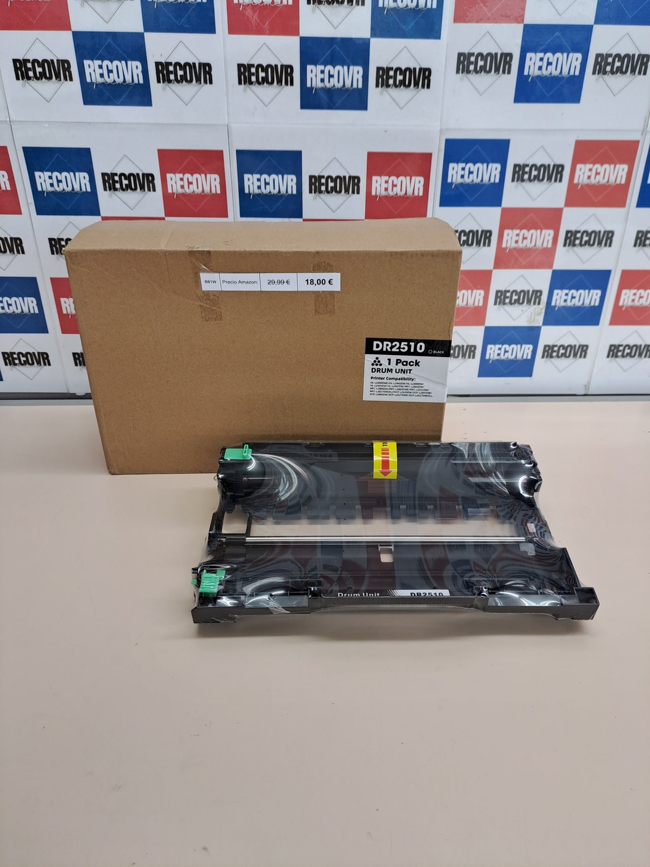 Tóner de tinta Negra DR2510 iNKPAD compatible con Brother