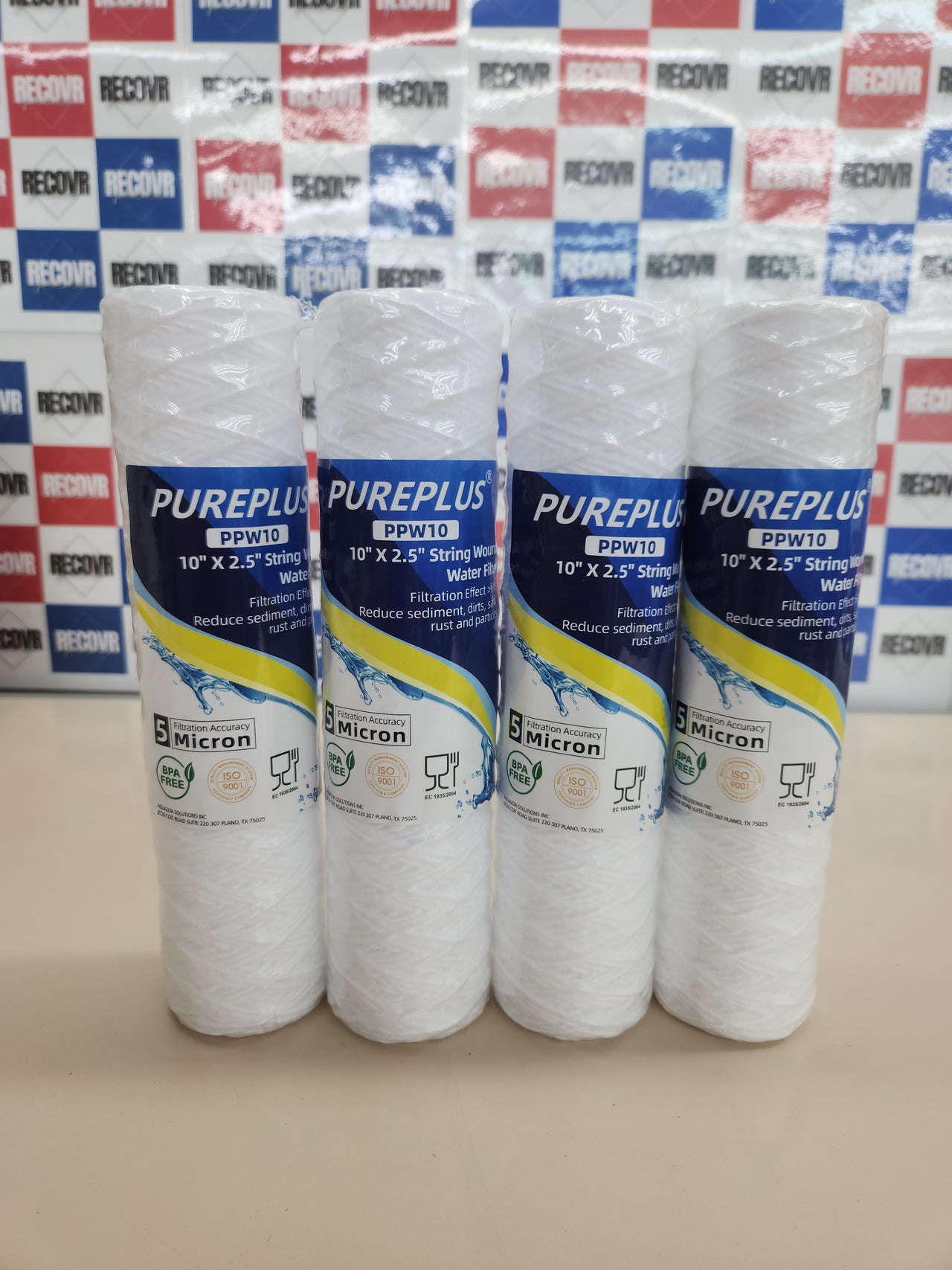 Filtro de sedimentos 5 micras, 10 x 2.5 pulgadas para agua de pozo, cartucho de repuesto para sistema universal de RO de 10 pulgadas, WP-5, Aqua-Pure AP110, CFS110, Culligan P5, WFPFC4002, CW-MF,