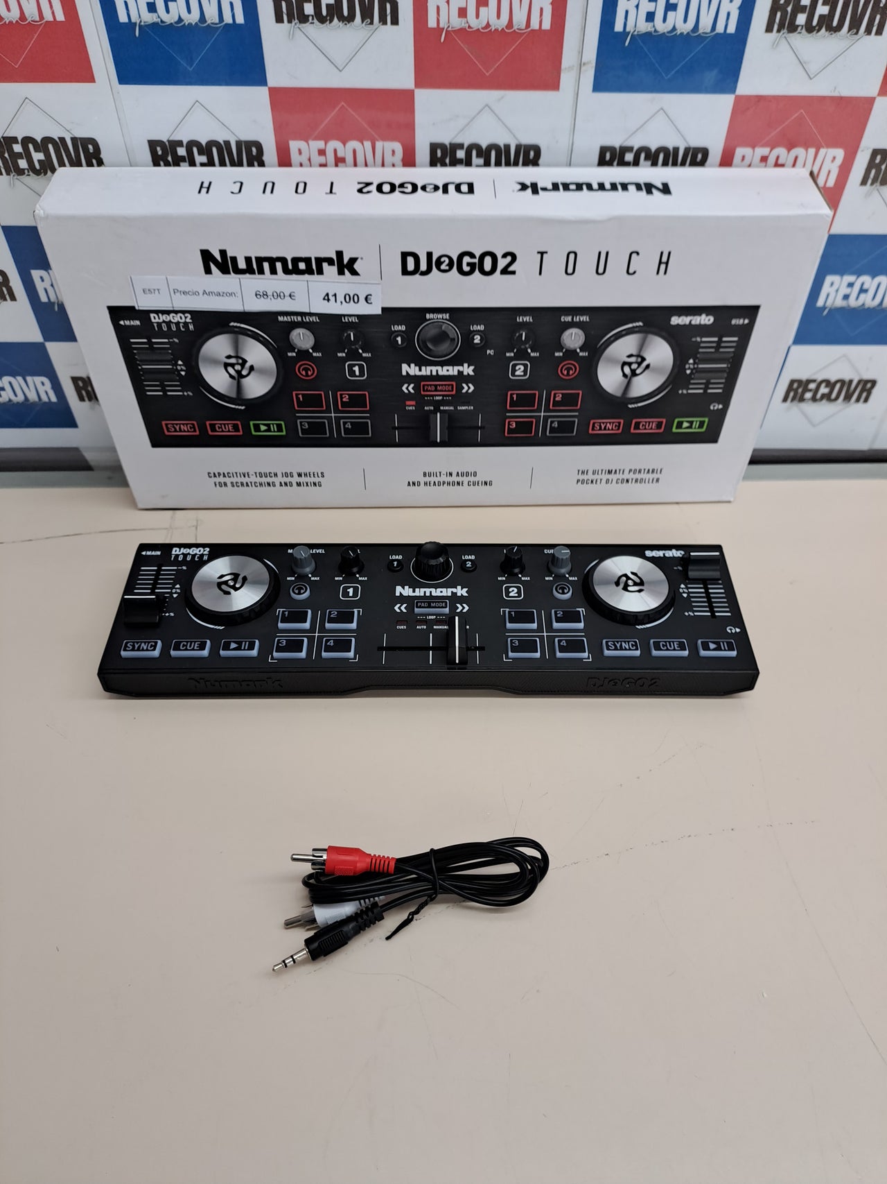 Controlador DJ USB compacto 2 canales táctil