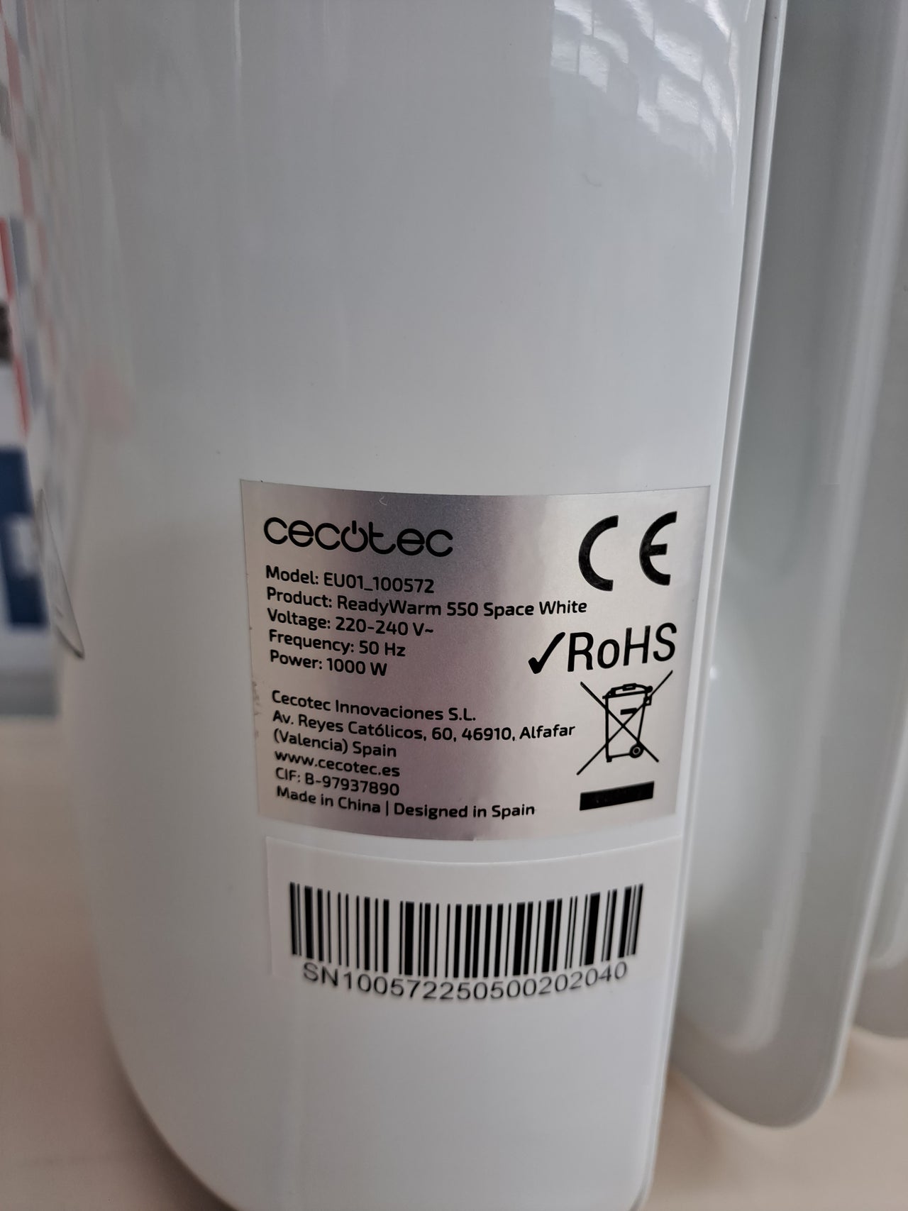 Radiador aceite 5 módulos 1000 W – Cecotec