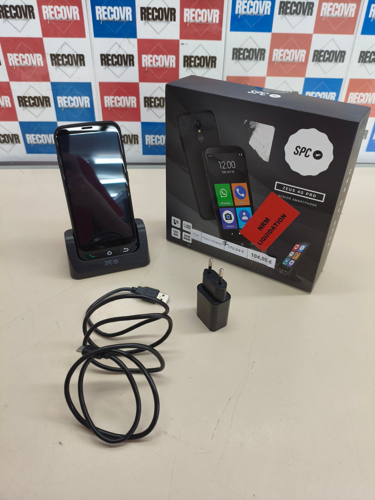 Móvil para mayores SPC Zeus 4G Pro 64GB con botón SOS y base de carga