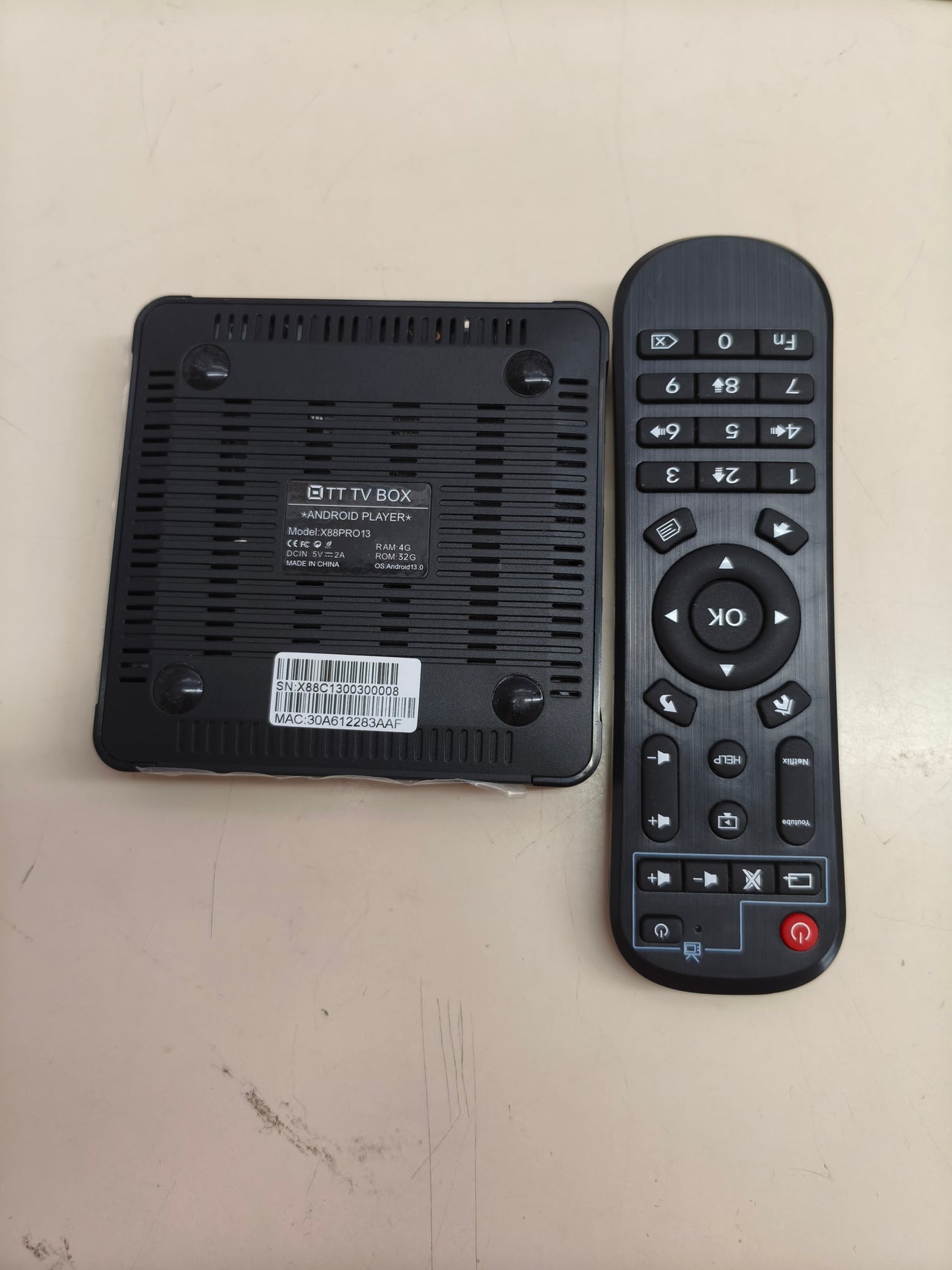 TV Box Android 13, 4 GB RAM y 32 GB ROM, Wi-Fi 6,