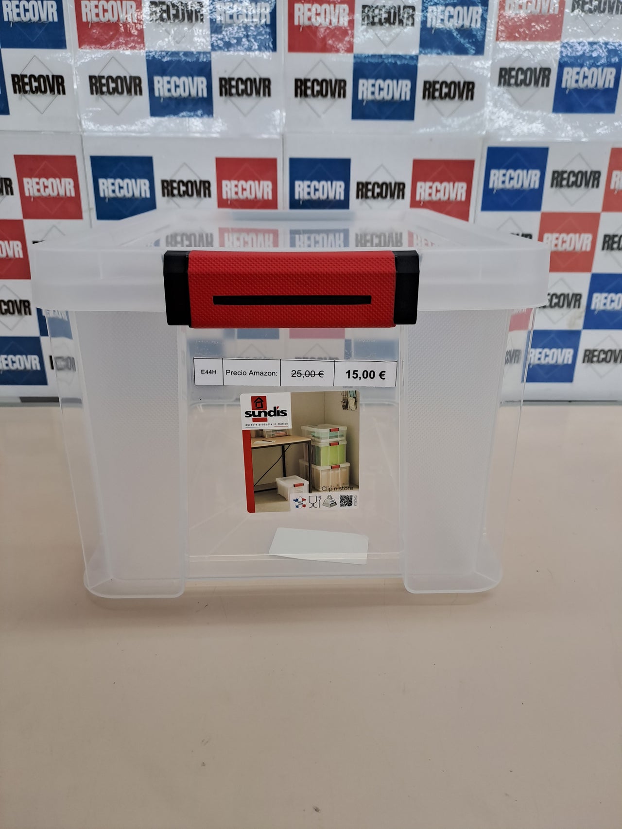 Caja almacenamiento 17 L transparente apilable – Sundis