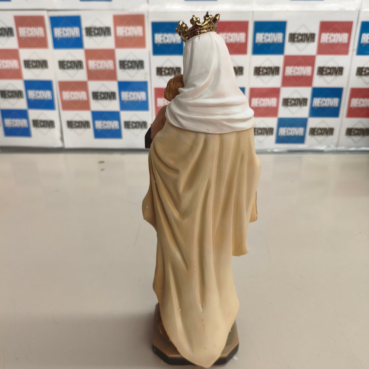 Figura Virgen del Carmen pintada a mano, 30 cm