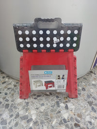 Banco rojo plegable, de plástico, 30x37x32 FST-32