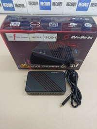 Capturadora vídeo YouTubers, Streamers, Switch, PS4 AVerMedia Live Gamer ULTRA GC553, 4KP60 HDR Pass-Through, USB 3.1, Latencia ultrabaja, Plug and Play, 4K,