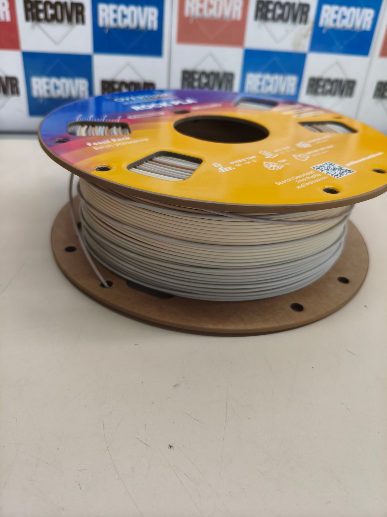 Filamento PLA efecto mármol para impresora 3D, 1,75 mm, 1 kg, roca fósil.