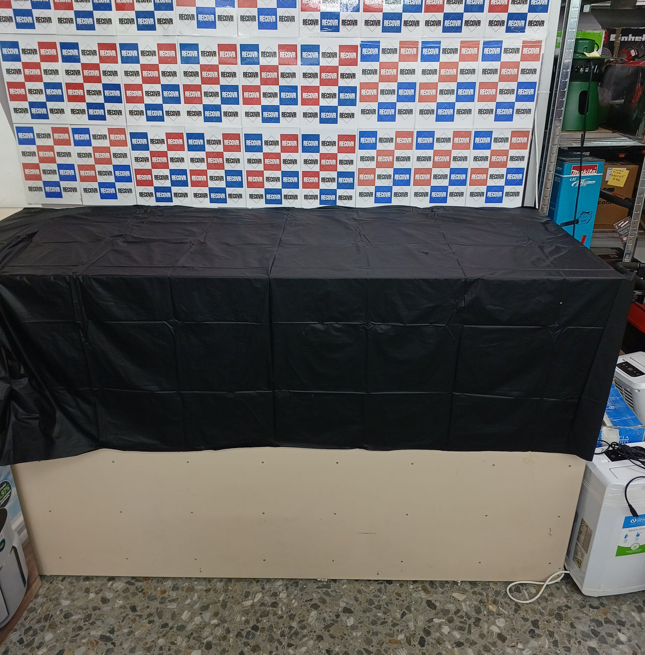 Sabana/Forro colchón Impermeable Negro de PVC