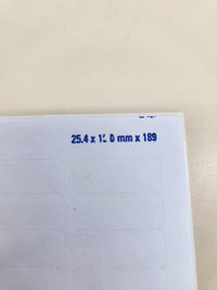 Etiquetas adhesivas de papel blanco 25,4x10mm