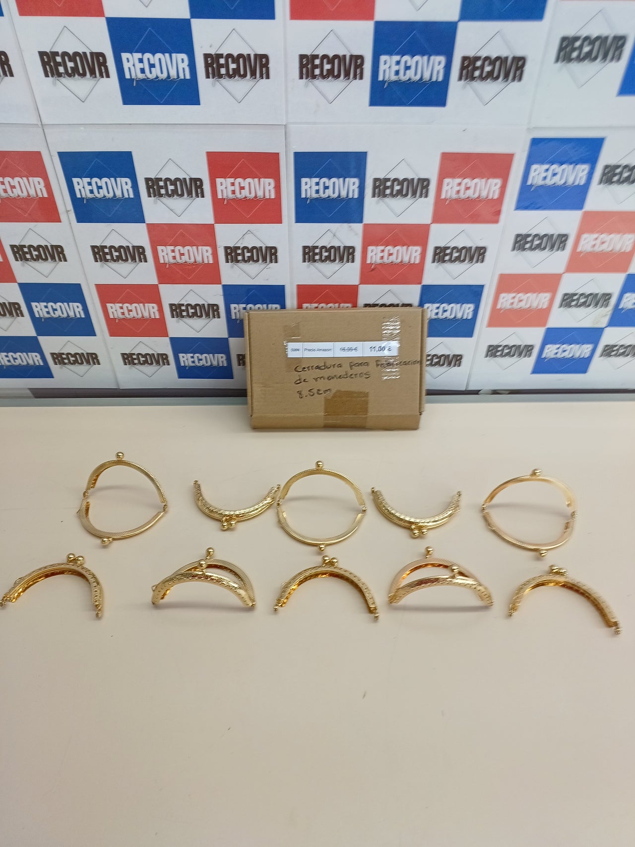 Cierre monedero DIY 8,5 cm 10 uds dorado