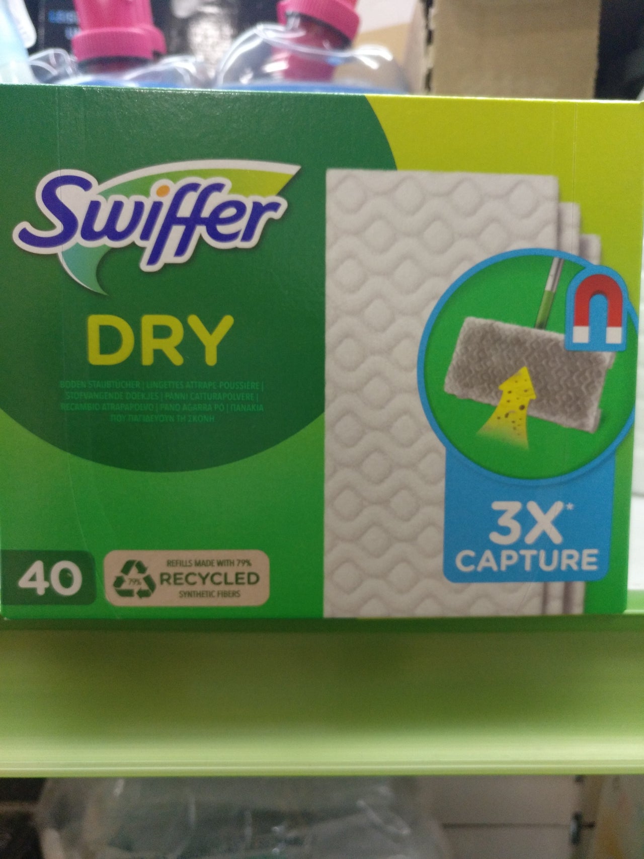Swiffer Recambios de polvo para escoba 40 piezas, para atrapar y atrapar 3 veces más polvo, suciedad y pelo que una escoba tradicional.