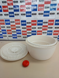 Escurridor para ensaladas y verduras con manivela, diseño Innovador con rejilla de evacuación de agua y bol-ensaladera, eficaz y fácil de usar con el asa de tirar Moulinex Escurridor K10101