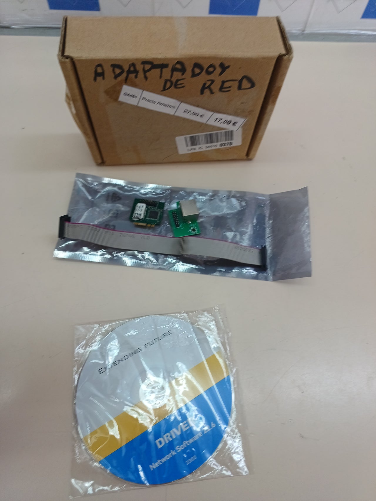 Adaptador Ethernet Gigabit M.2 Key E/A
