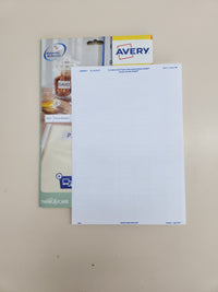 Etiquetas adhesivas de papel blanco 25,4x10mm