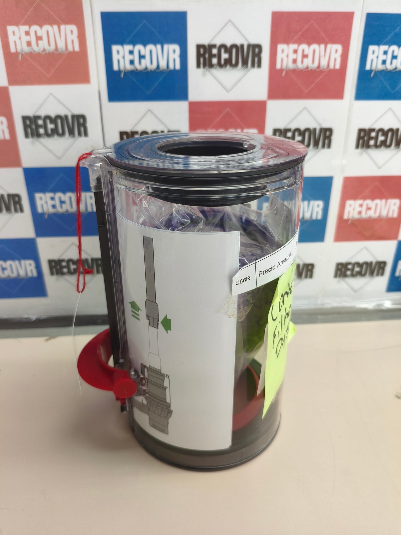 Depósito de polvo y filtro de repuesto para aspiradora Dyson V11/V15.