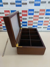 Caja de té de madera Apace Living 8 compartimentos