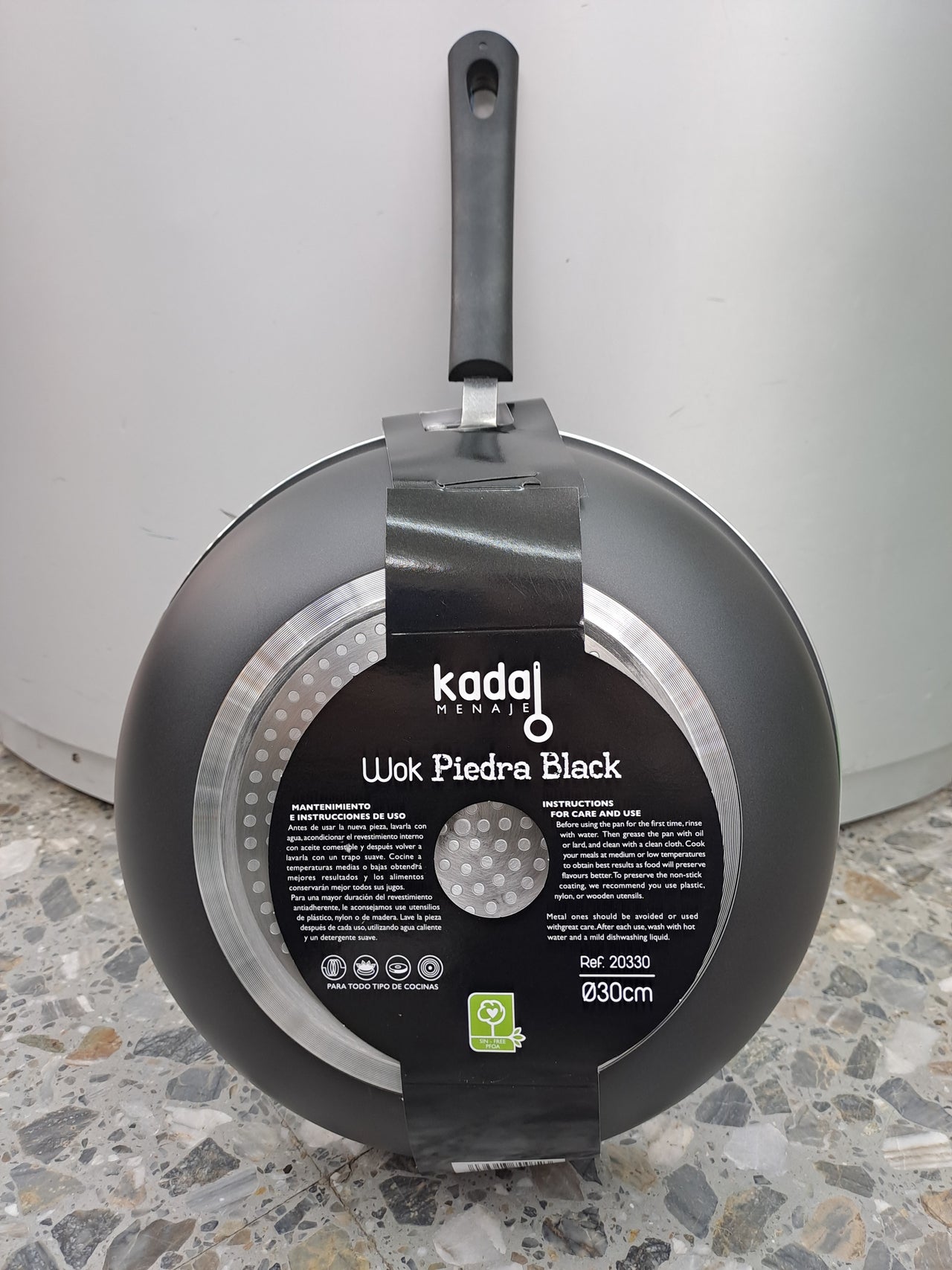 Wok Piedra - Colección Stone Pierre  Black 30cm- 20330