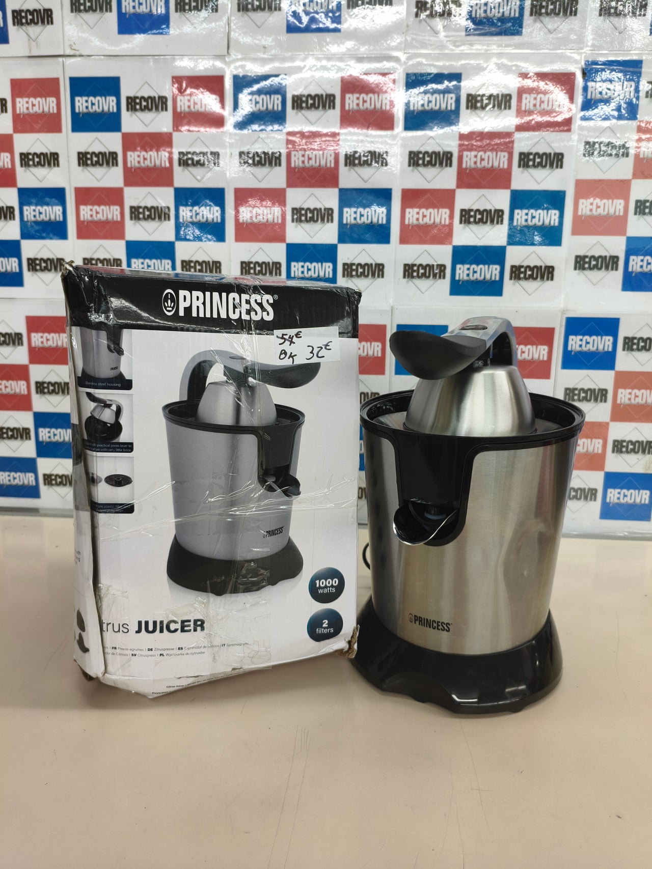 Exprimidor de cítricos de acero inoxidable de 1000 W