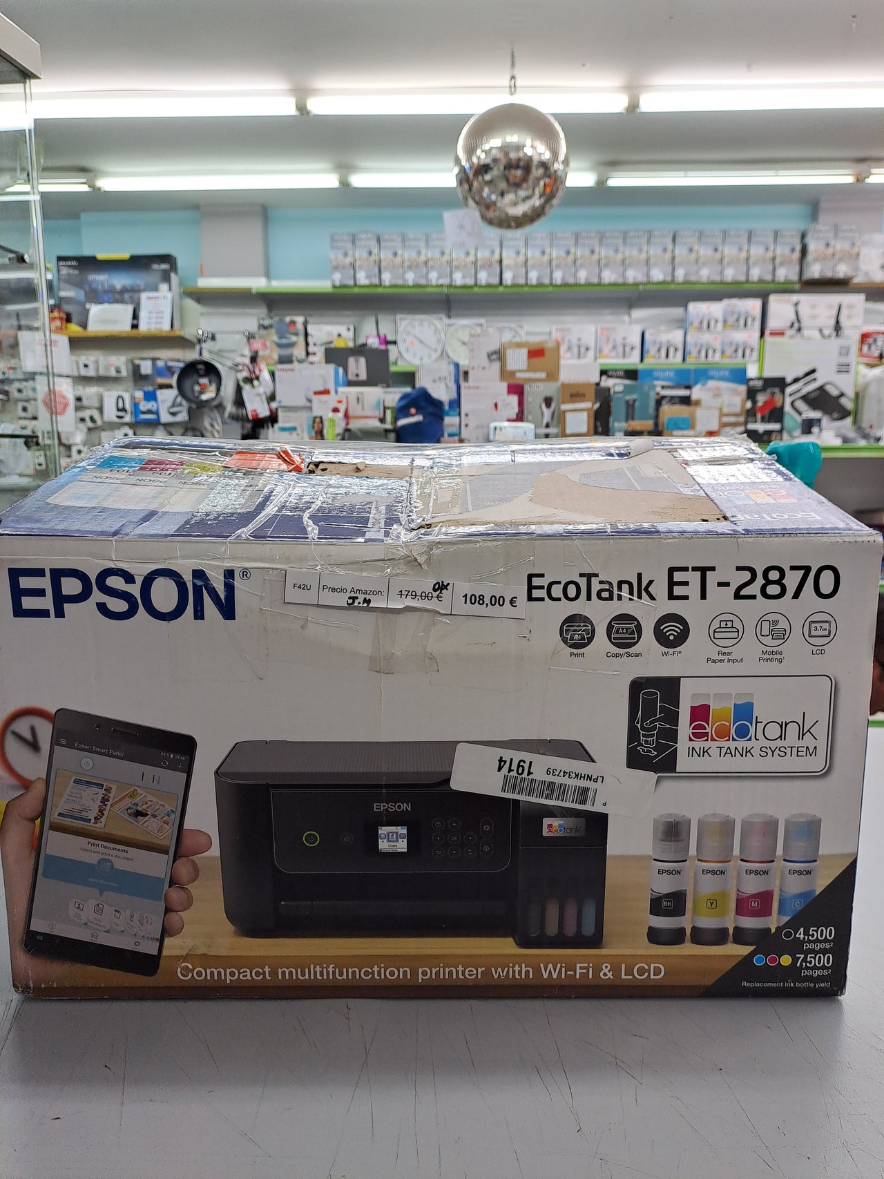 Impresora de Depósito de Tinta Epson EcoTank ET-2870