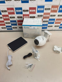 Cámara de vigilancia exterior WiFi 2K YESKANO con panel solar, PTZ 360° e IP66