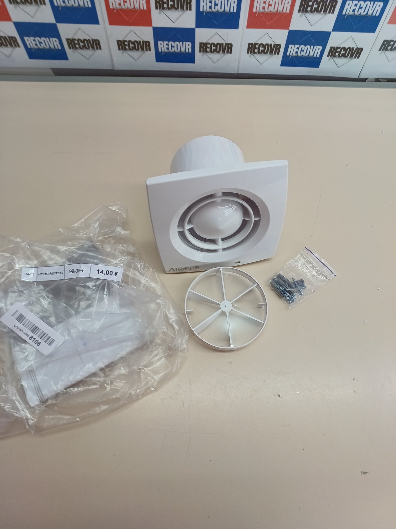 Extractor de Baño 100 mm Silencioso Bajo Consumo