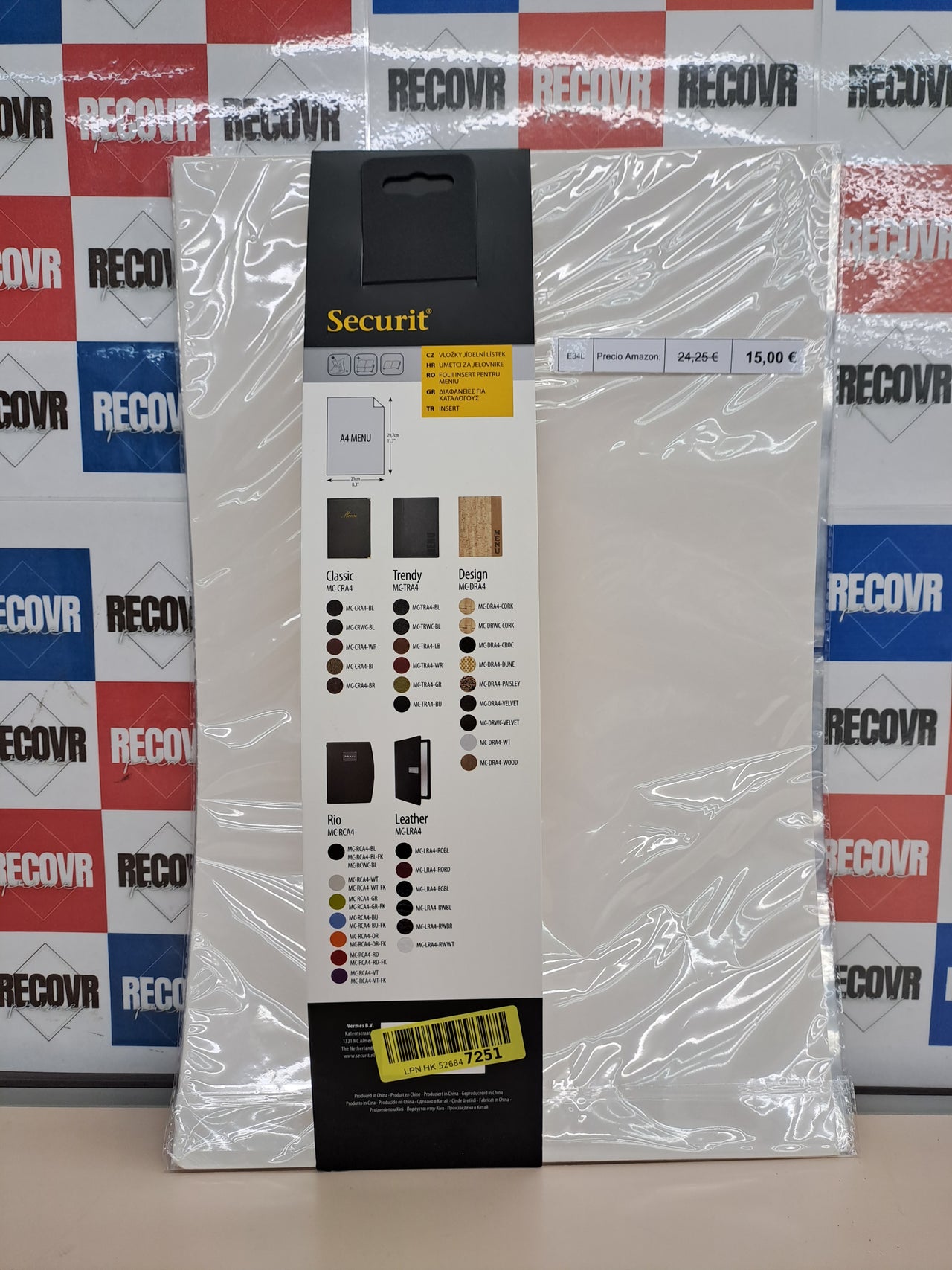 Fundas menú A4 doble cara pack 10 – Securit