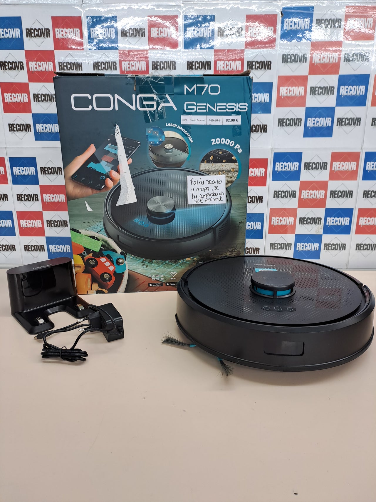 Robot aspirador láser 20000Pa 4en1 M70 Genesis Cecotec