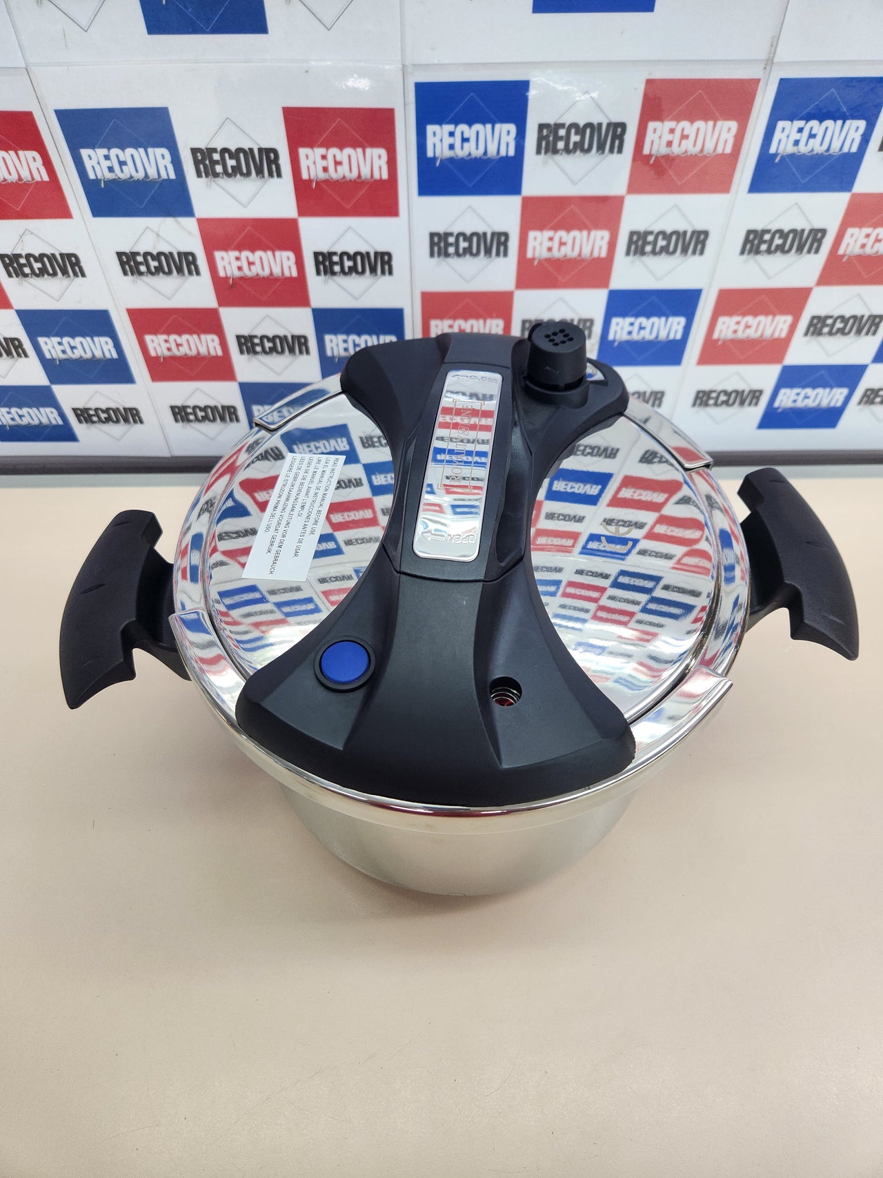 Olla a presión Royalty Line 8L 24cm acero inoxidable con tapa de seguridad y válvula limitadora RL-PS8L