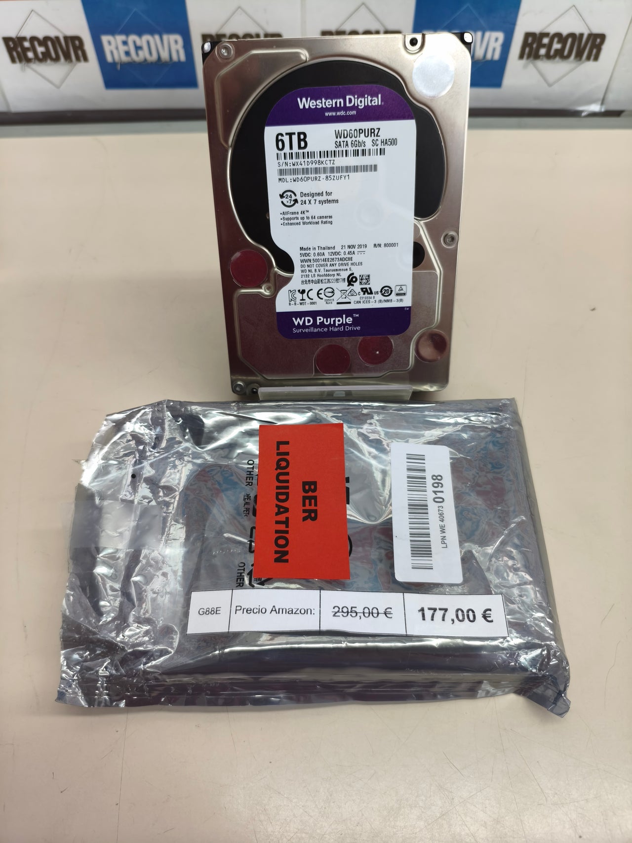 Disco duro WD Purple 6 TB para videovigilancia
