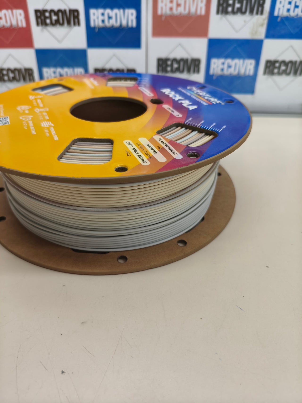 Filamento PLA efecto mármol para impresora 3D, 1,75 mm, 1 kg, roca fósil.
