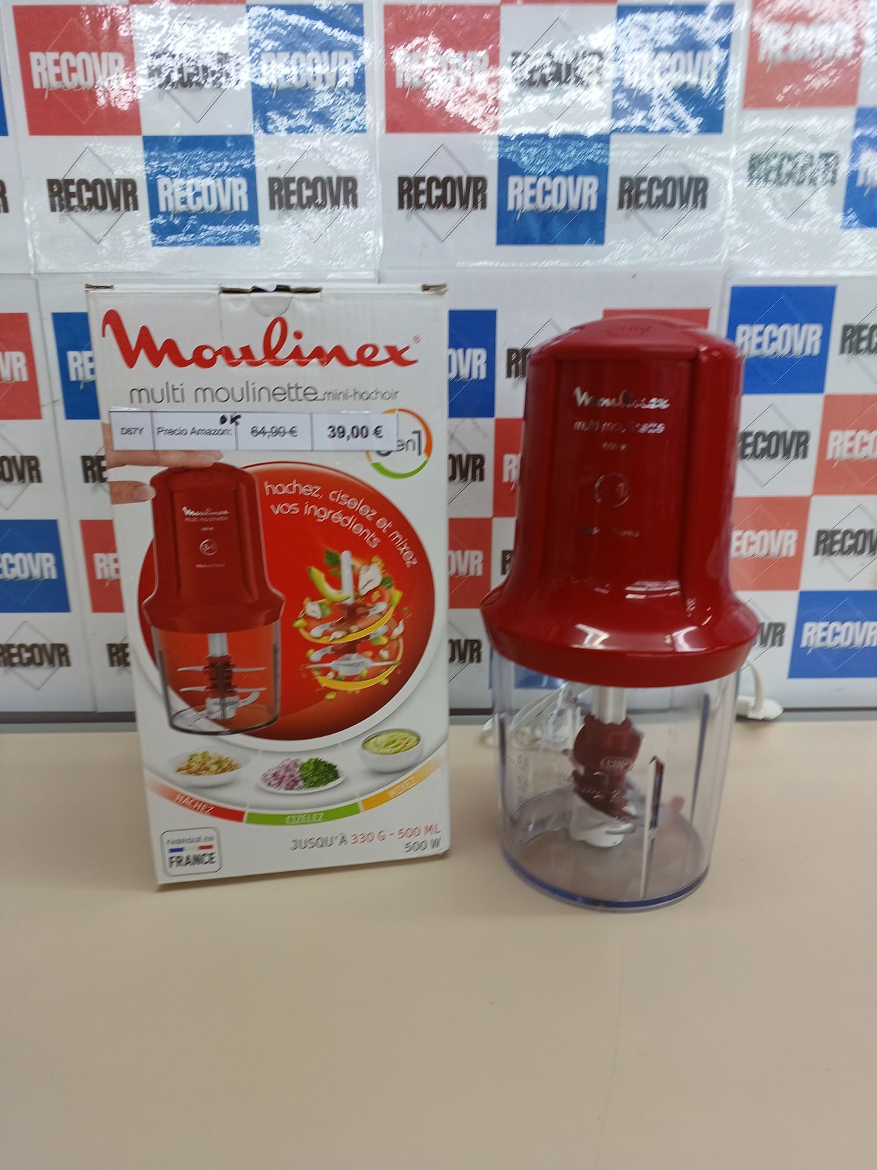 Picadora 500 W 0,5 L 2 velocidades con turbo – Moulinex